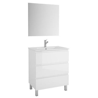 Eviva Vigo 28″ White Bathroom Vanity With White Integrated Porcelain Sink Vanity Eviva